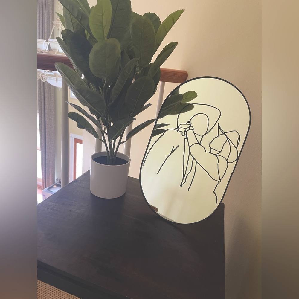 Custom Mirror, Personalized Mirror, Minimalist Design, Wall Decor, Art Decor